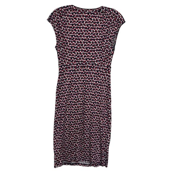 Boden WH761 Pink & Blue Weekend Jersey Midi Dress Pockets Cotton Modal Comfy - Picture 8 of 10